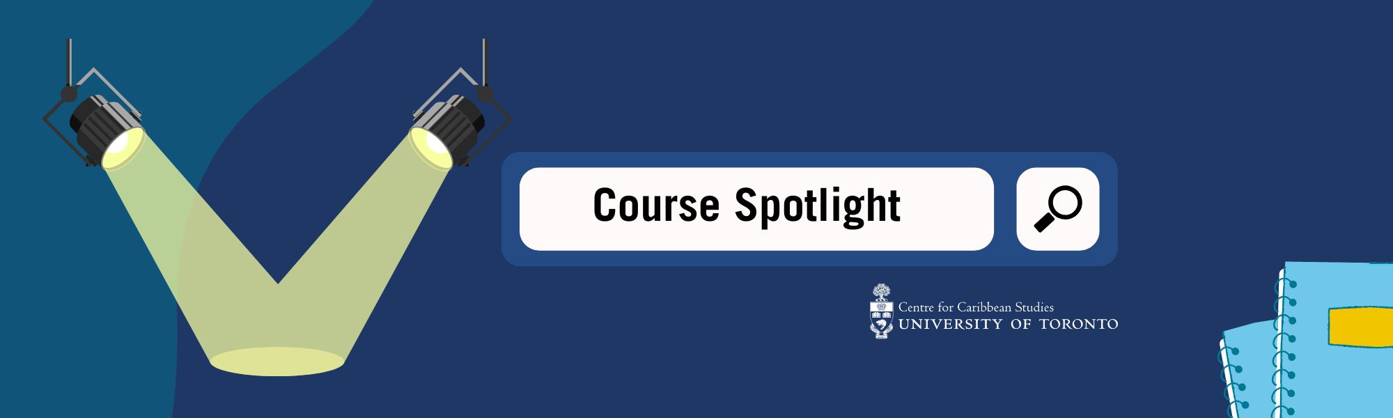 Banner with an image of "Course Spotlight" in a search engine